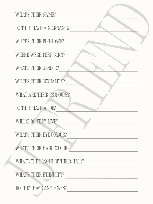 Character Questionnaire
