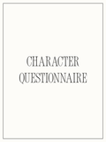Character Questionnaire